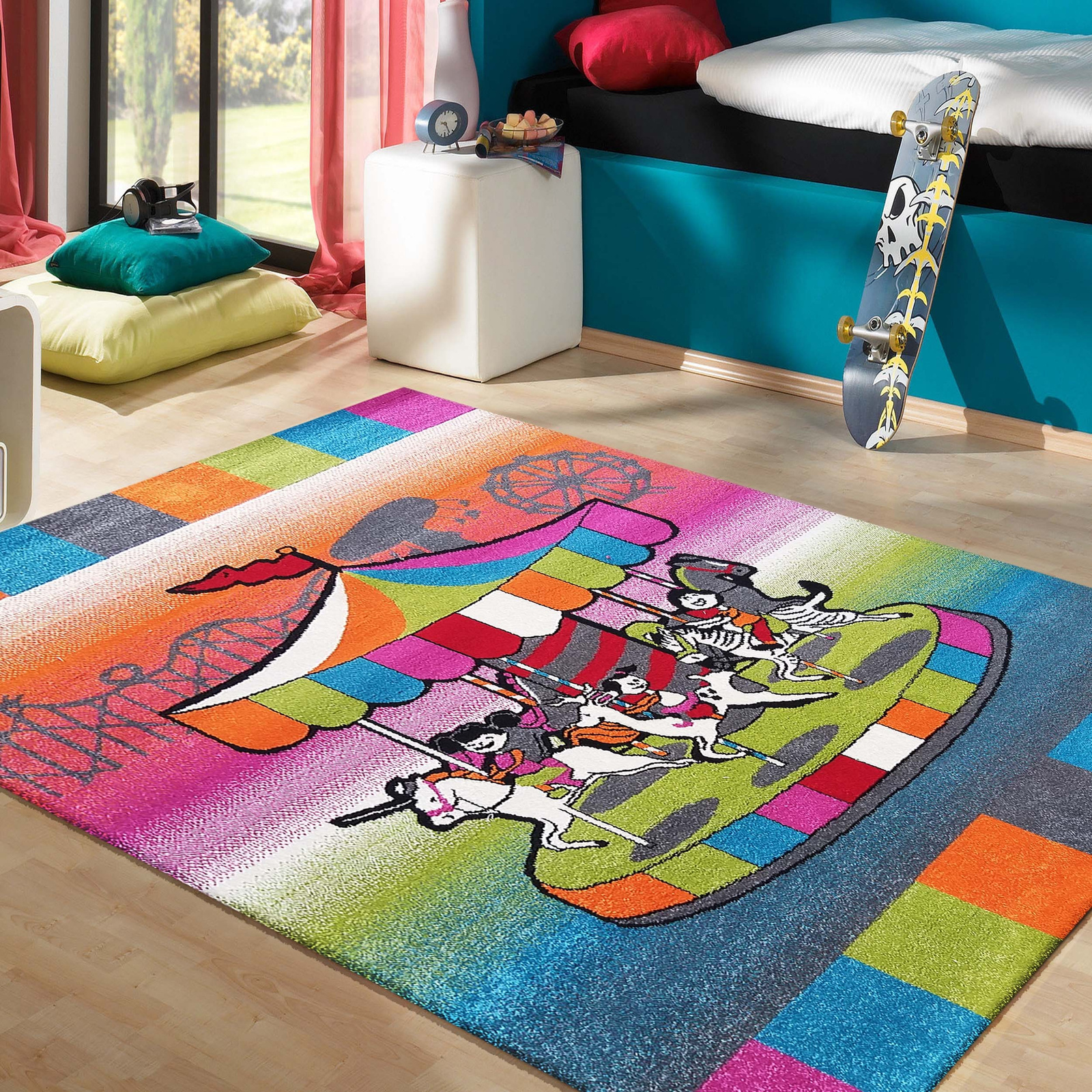 Kwadratowy dywan dziecięcy Diamond 116- Karuzela