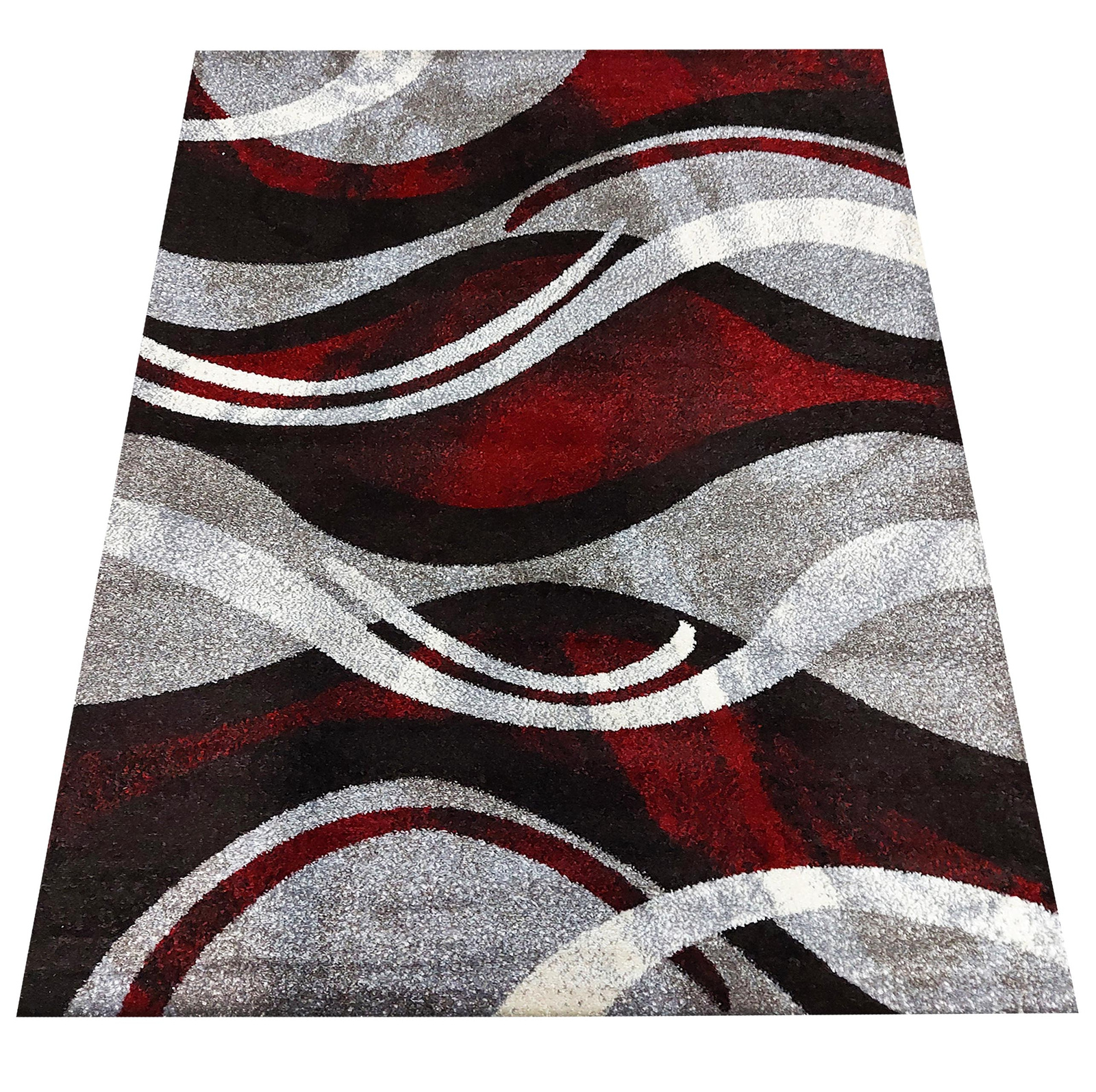 Dywan nowoczesny KOLORADO 01 szaro- czerwony