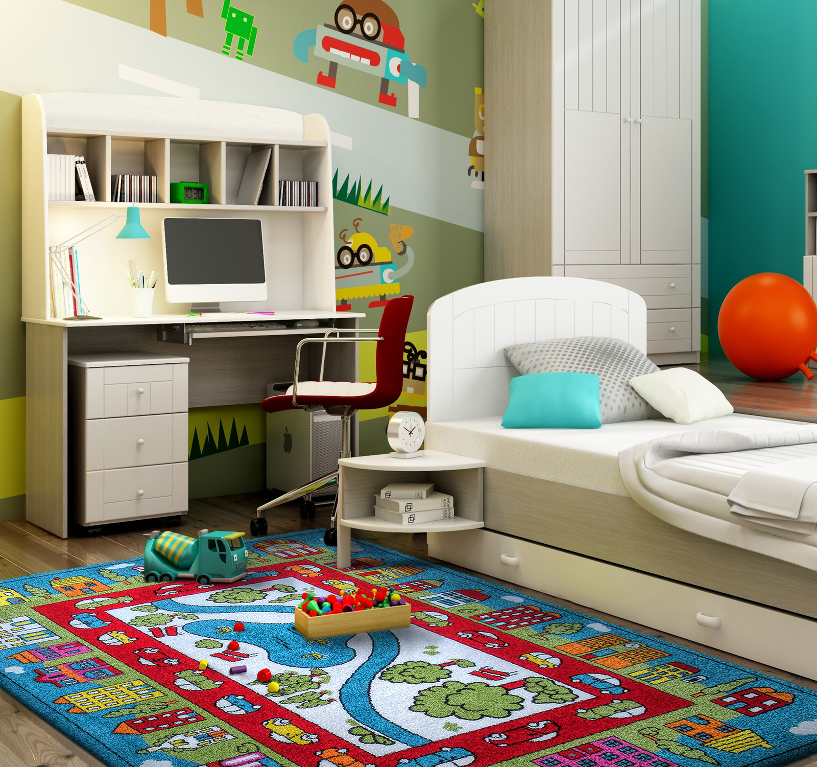 Dywan dziecięcy Diamond 10 - Miasteczko