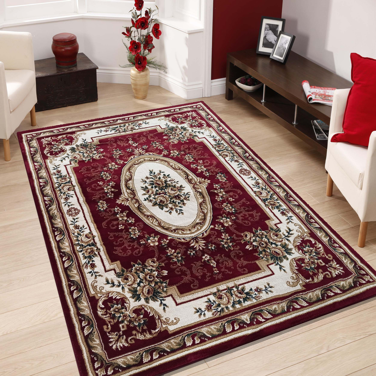 Dywan ekskluzywny czerwony Kashmir New 04