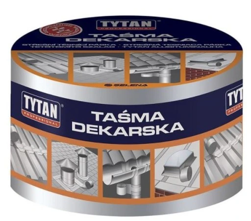 TYTAN TAŚMA USZCZELNIAJĄCA DEKARSKA ALUMINIUM SREBRNA 7,5CMX10M