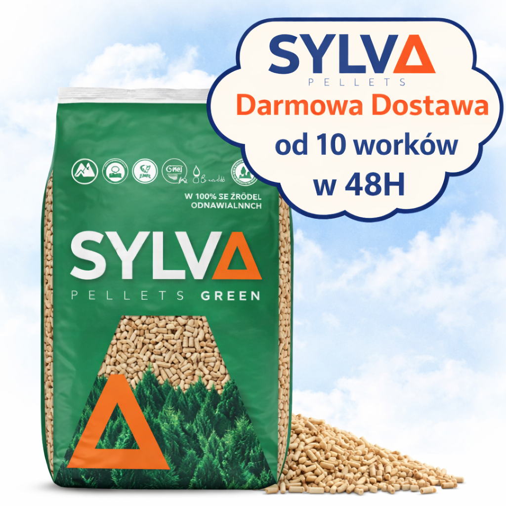 SYLVA ECO GREEN PELLET DRZEWNY 6MM - 4,6 kWh/kg - NISKA WILGOTNOŚĆ - WOREK 15KG