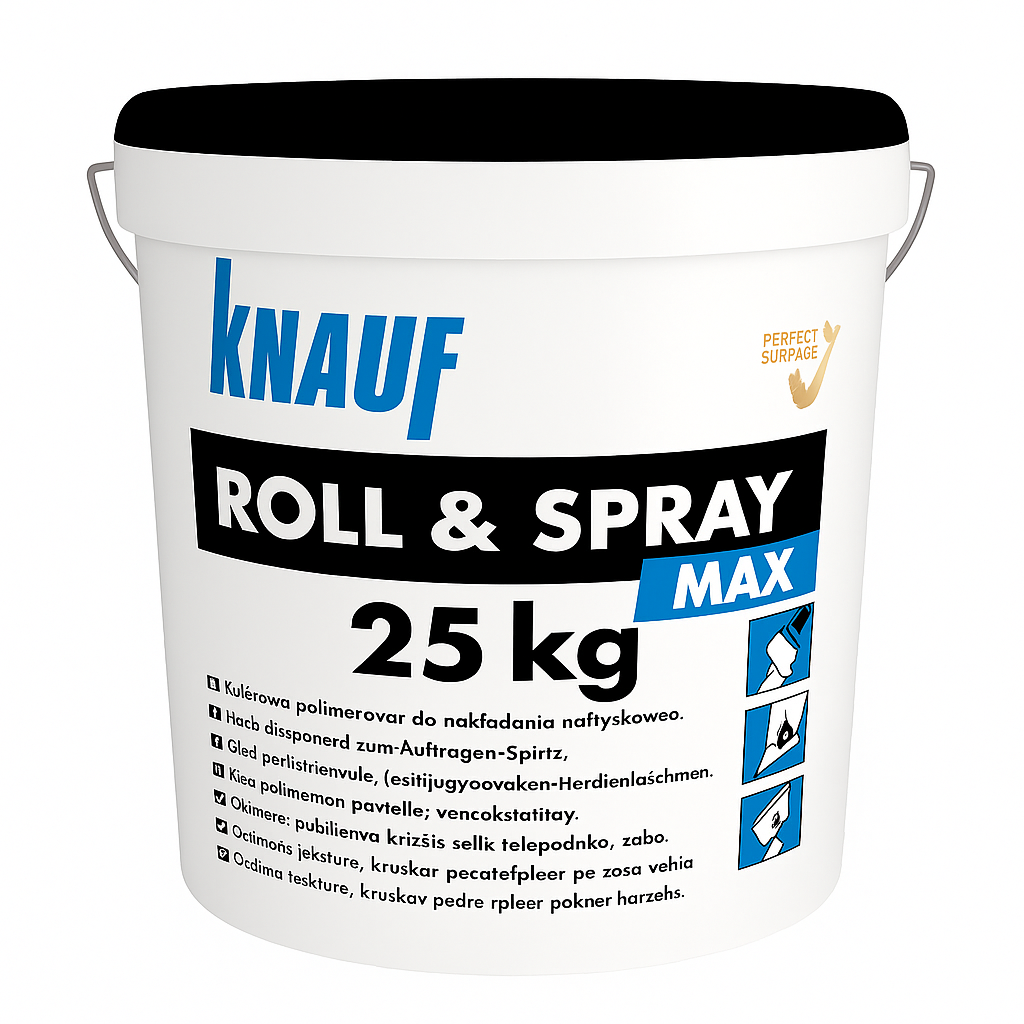 KNAUF GOTOWA GŁADŹ POLIMEROWA MASA SZPACHLOWA ROLL&SPRAY MAX 25KG