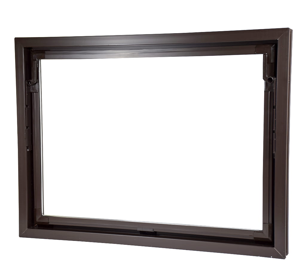 ACO OKNO GOSPODARCZE UCHYLNE KIPP 2000 80X60 BRĄZOWE - SZYBA IZOLOWANA – PVC