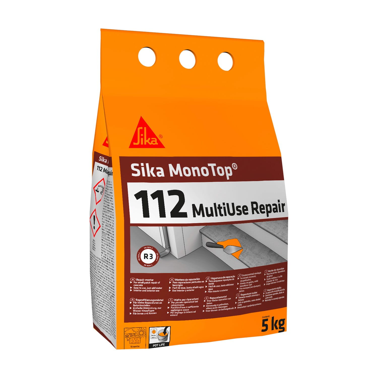 ZAPRAWA NAPRAWCZA DO BETONU SIKA MONOTOP -112 MULTIUSE REPAIR 5KG