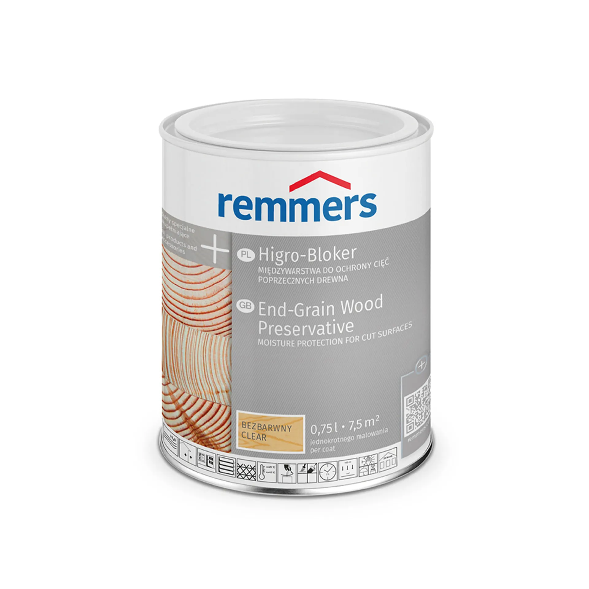 REMMERS HIGRO-BLOKER 0,75L POWŁOKA DO ZABEZPIECZANIA CIĘĆ CZOŁOWYCH DREWNA