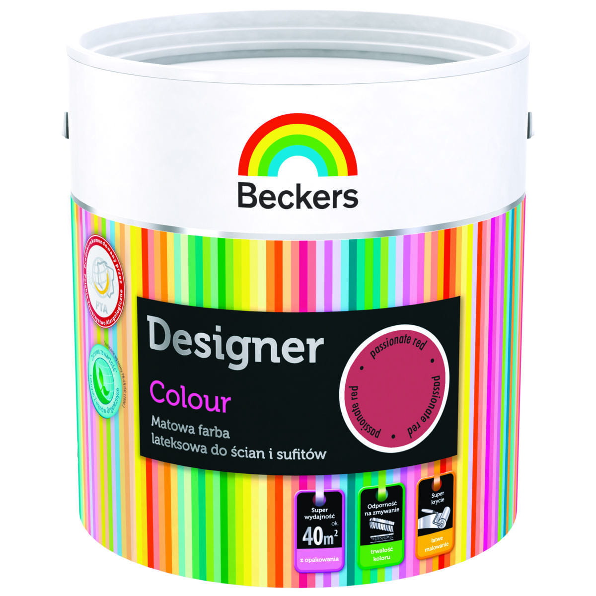 FARBA LATEKSOWA BECKERS DESIGNER PASSIONATE RED 2,5 L
