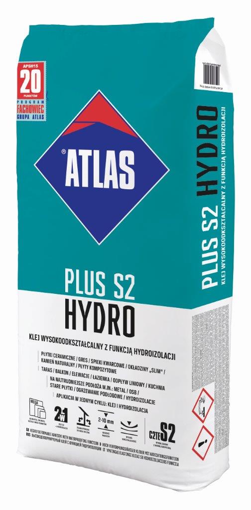 ATLAS PLUS KLEJ DO PŁYTEK HYDRO 15KG C2TE S2