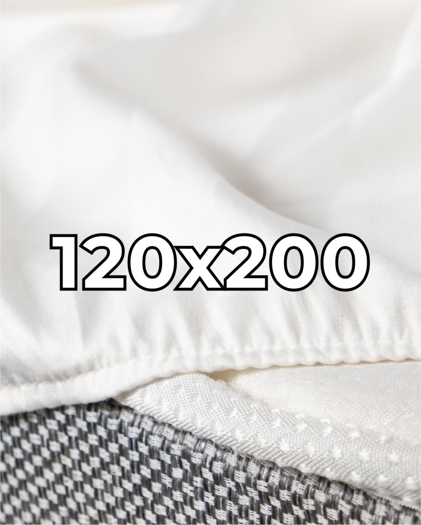 Satynowe prześcieradło hotelowe z gumką 120x200 cm, 100% bawełna 150 g