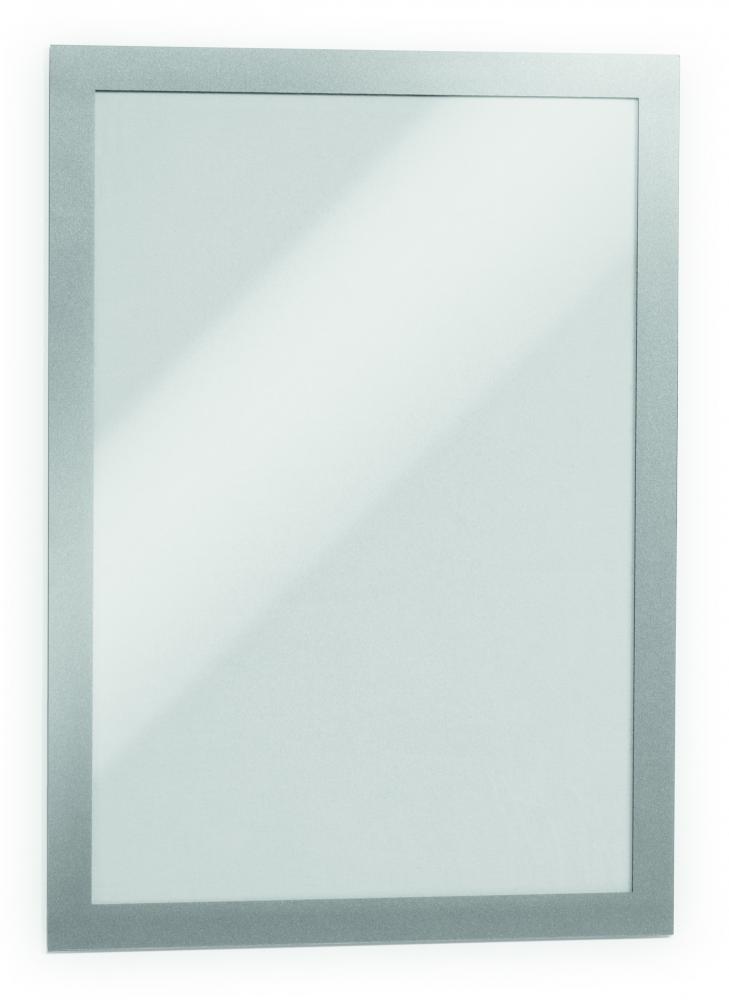 Ramka magnetyczna Durable Duraframe, PVC free, samoprzylepna, A4, 2 sztuki, srebrny