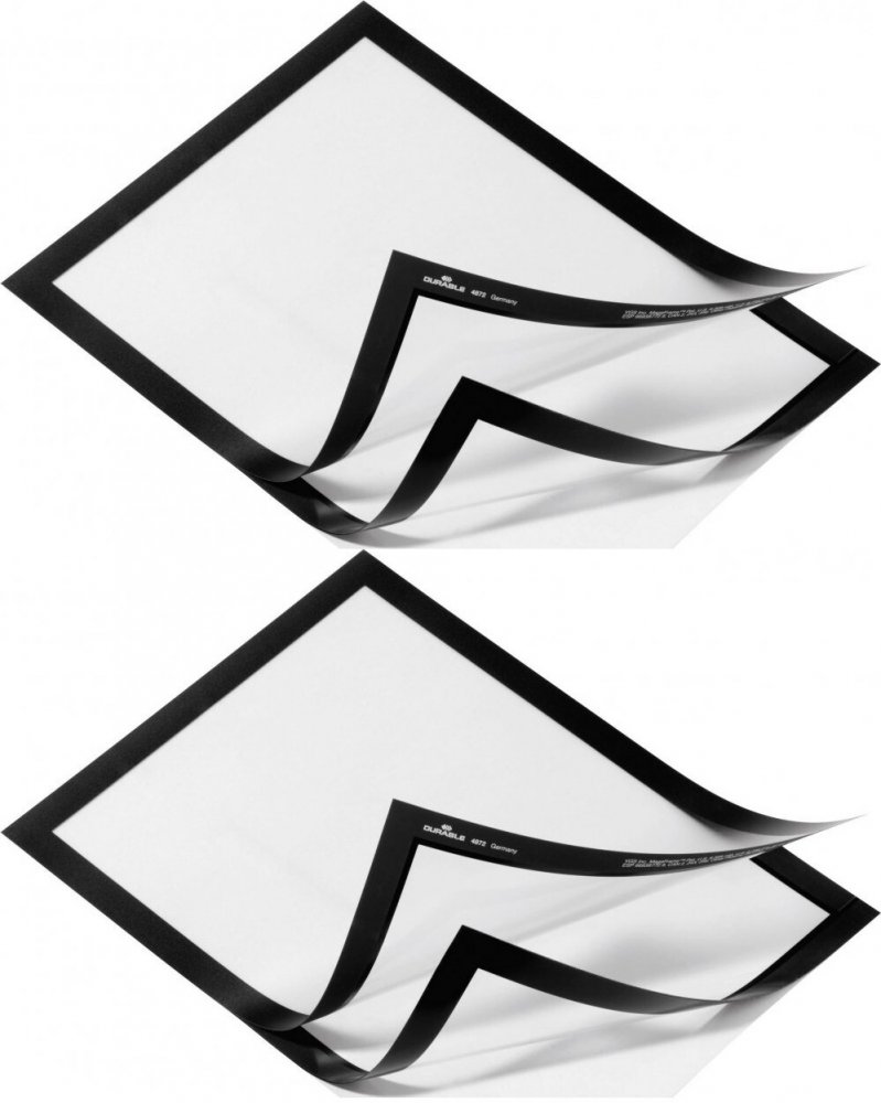 2x Ramka magnetyczna Durable Duraframe, samoprzylepna, A4, 10 sztuk, czarny