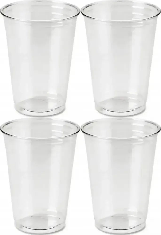 4x Kubki wielorazowe Papstar, 400ml, polipropylen, 50 sztuk, przezroczysty