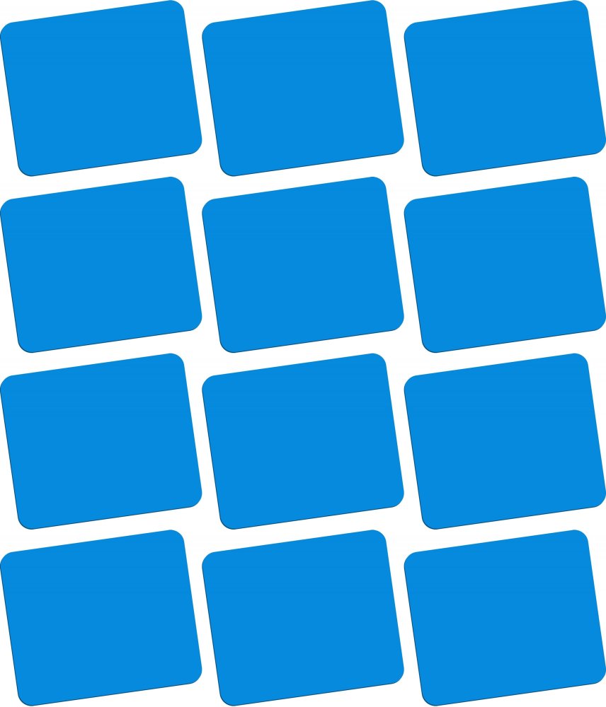 12x Podkładka piankowa pod mysz Fellowes Economy, 186x224x6mm, niebieski