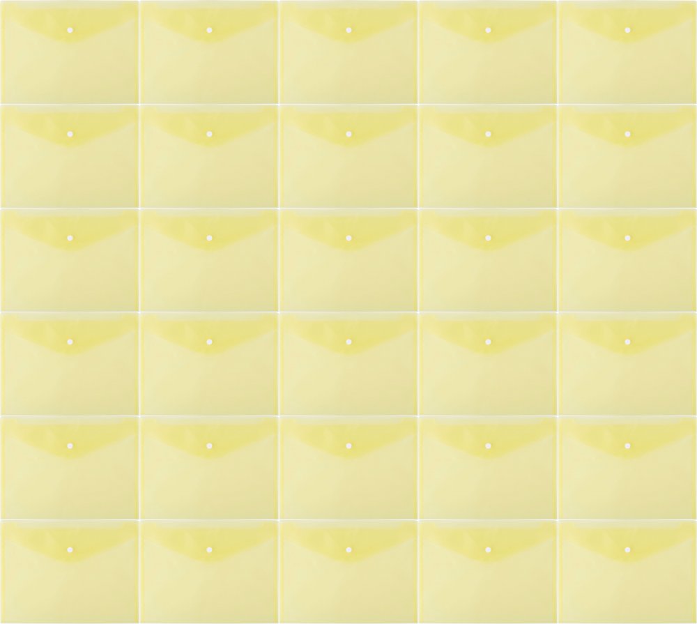 36x Teczka kopertowa D.Rect 5530, A4, na zatrzask, przezroczysty żółty