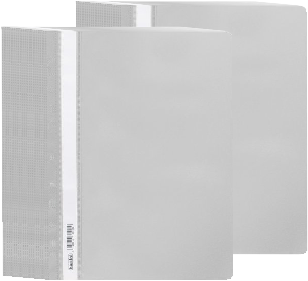 50x Skoroszyt plastikowy oczkowy Biurfol, miękki, A4, szary