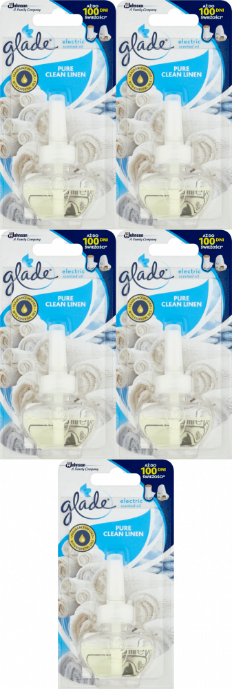 5x Wkład do odświeżacza elektrycznego Glade by Brise, Pure Clean Linen, 20ml