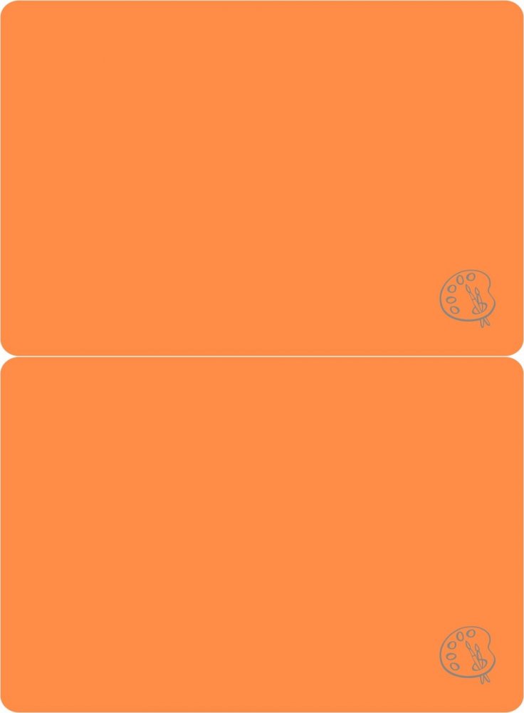 2x Podkładka do prac plastycznych Biurfol, A3, 380x560mm, neonowy pomarańczowy