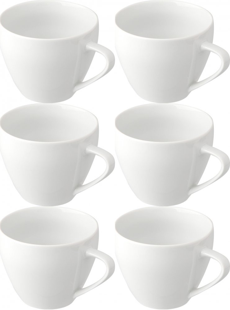 6x Filiżanka do cappuccino MariaPaula Moderna, 350ml, porcelana, biały