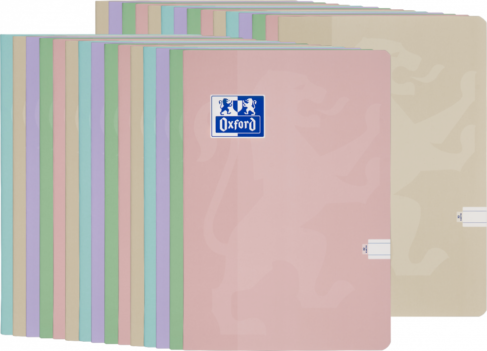 30x Zeszyt w linie Oxford Touch Pastel, A5, miękka oprawa, 32 kartki, mix kolorów pastelowych
