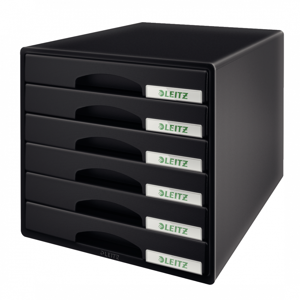 Pojemnik Leitz Plus, z 6 szufladami, A4, czarny