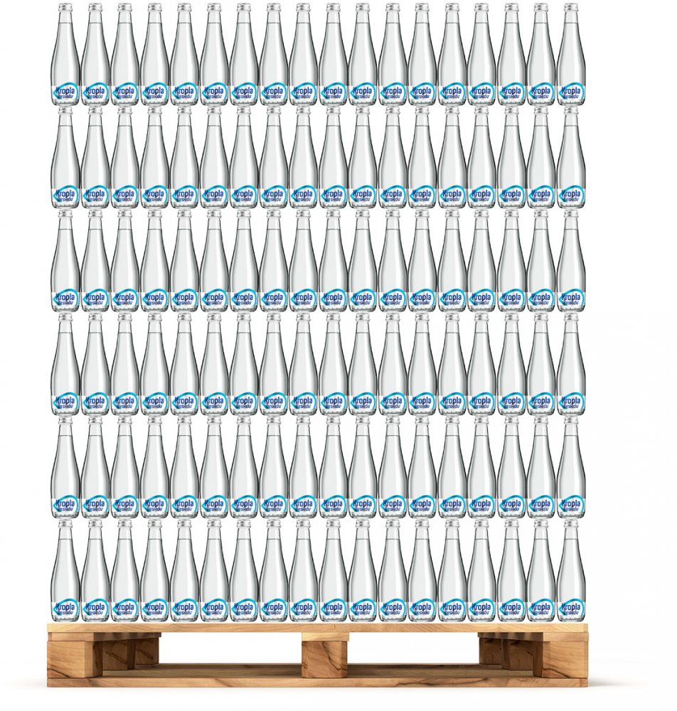 1296x Woda niegazowana Kropla Beskidu, 0.33l, butelka szklana - paleta