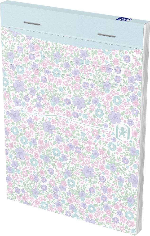 Blok biurowy w linie Oxford Floral, A6, 80 kartek, mix wzorów