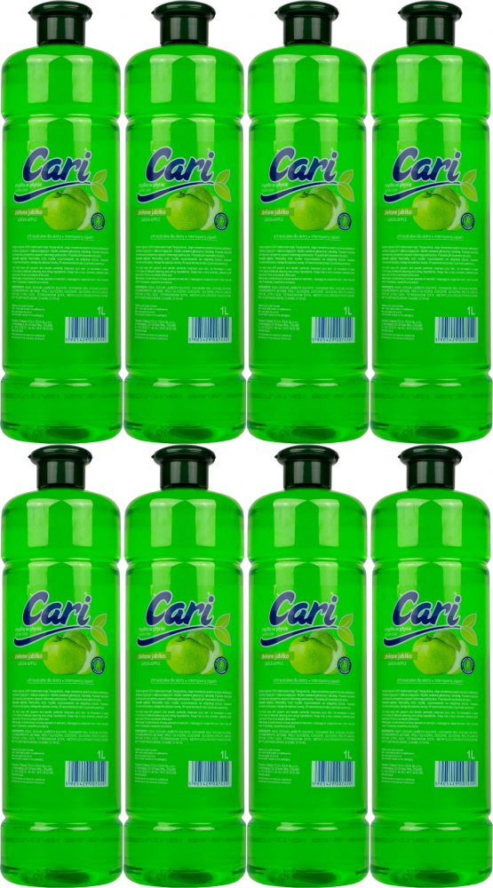 8x Mydło w płynie Cari, jabłko, 1l