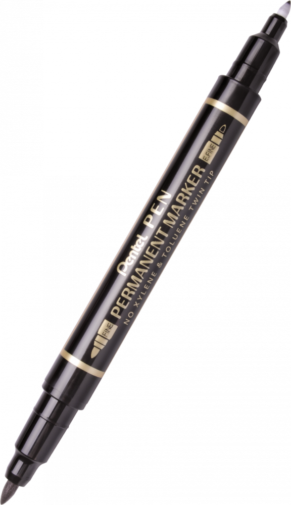 Marker do płyt CD i DVD Pentel N75W, dwustronny, okrągła, czarny