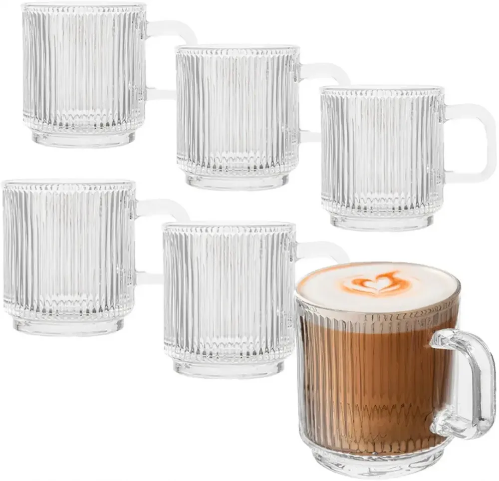 Kubki Altom Design Selena, 360ml, szkło, komplet 6 sztuk, przezroczysty