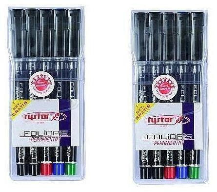 2x foliopis Rystor, FS, okrągła, 0.4 mm, 5 sztuk, mix kolorów