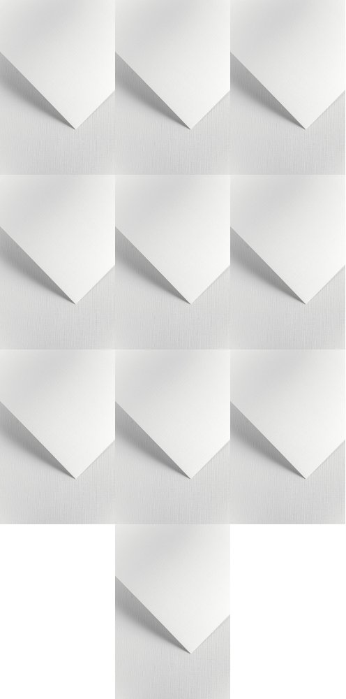 10x Karton ozdobny Galeria Papieru Kratka, A4, 240g/m2, 20 arkuszy, biały