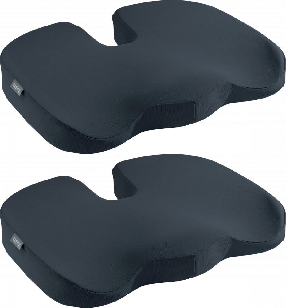 2x Ortopedyczna poduszka na krzesło Leitz Ergo Cosy, 355x75x455mm, szary