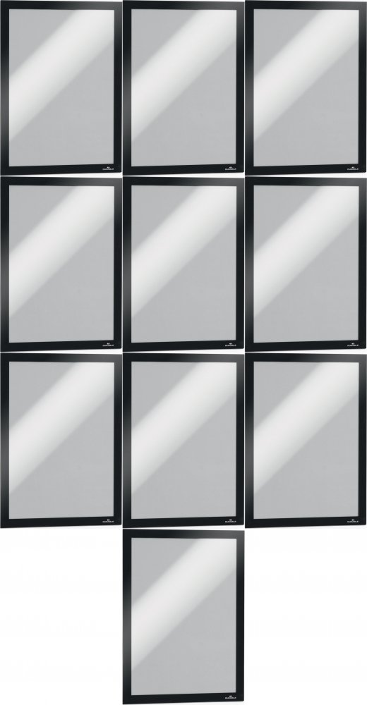 10x Ramka magnetyczna Durable Duraframe, samoprzylepna, A4, 1 sztuka, czarny