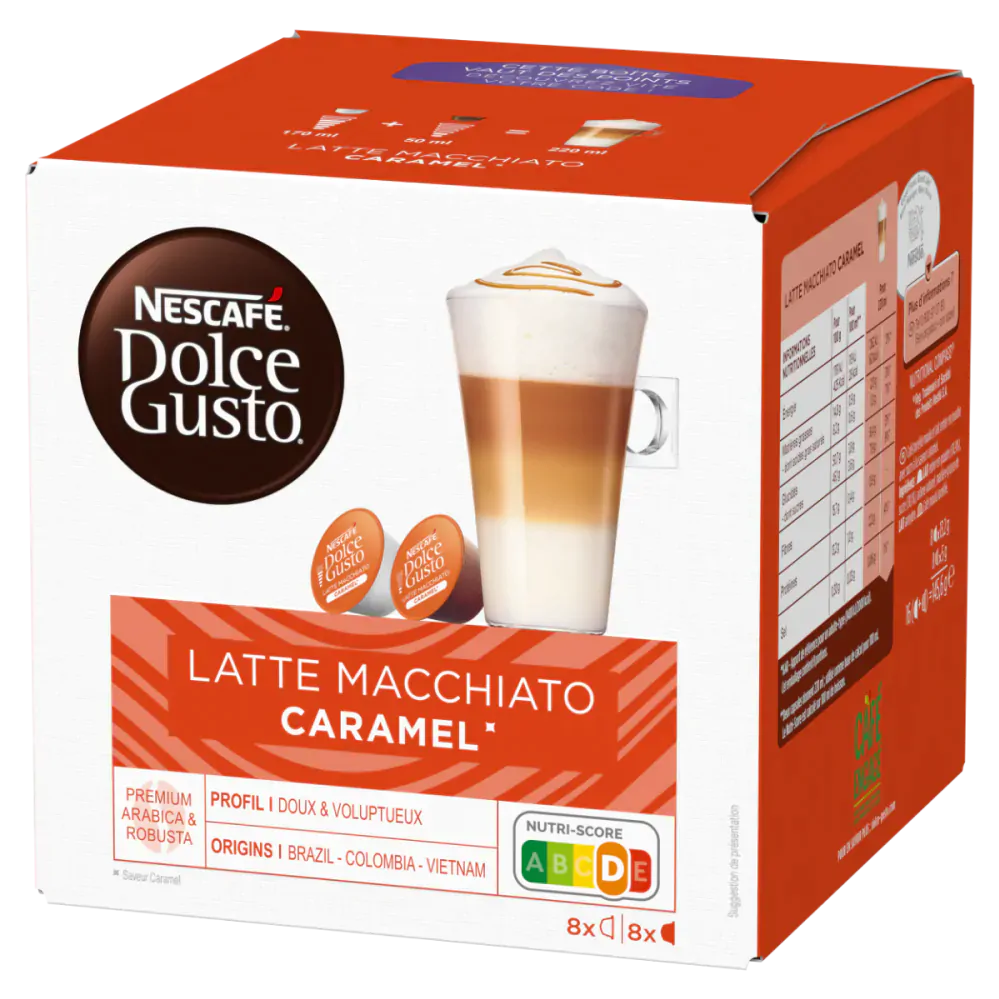 Kapsułki do ekspresu Nescafe Dolce Gusto Latte Macchiato Caramel, 16 sztuk