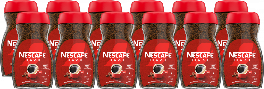 12x Kawa rozpuszczalna Nescafé Classic, 200g