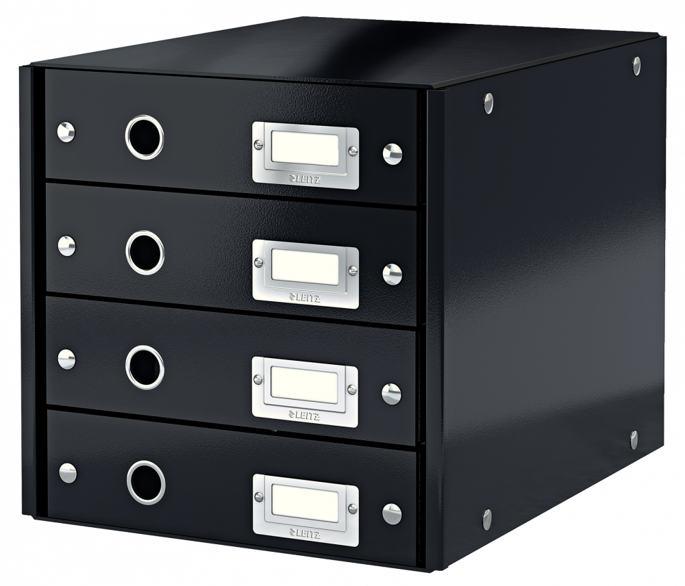 Pojemnik Leitz Click&Store, z 4 szufladami, do dokumentów, A4, czarny