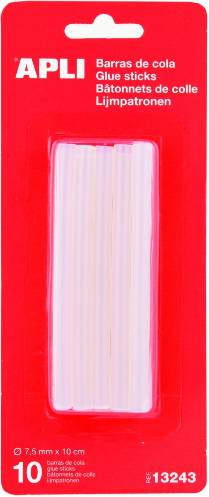Klej termotopliwy APLI, 10 sztuk, bezbarwny