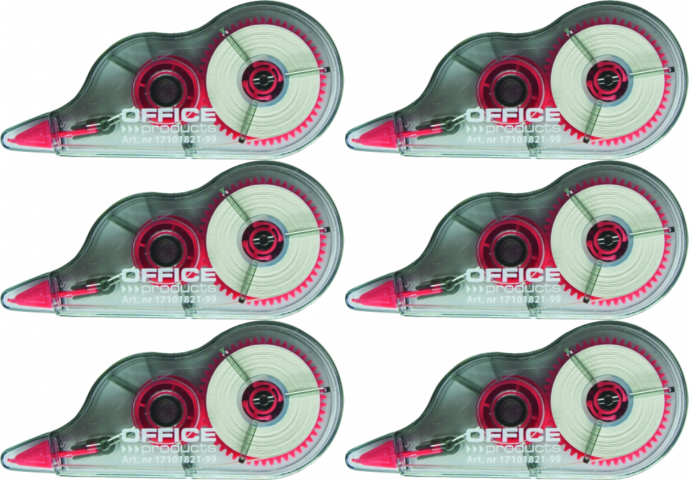 6x Korektor w taśmie Office Products, myszka, 5mmx8m