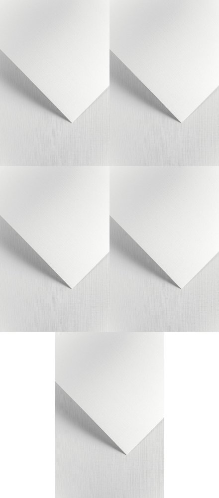 5x Karton ozdobny Galeria Papieru Kratka, A4, 240g/m2, 20 arkuszy, biały
