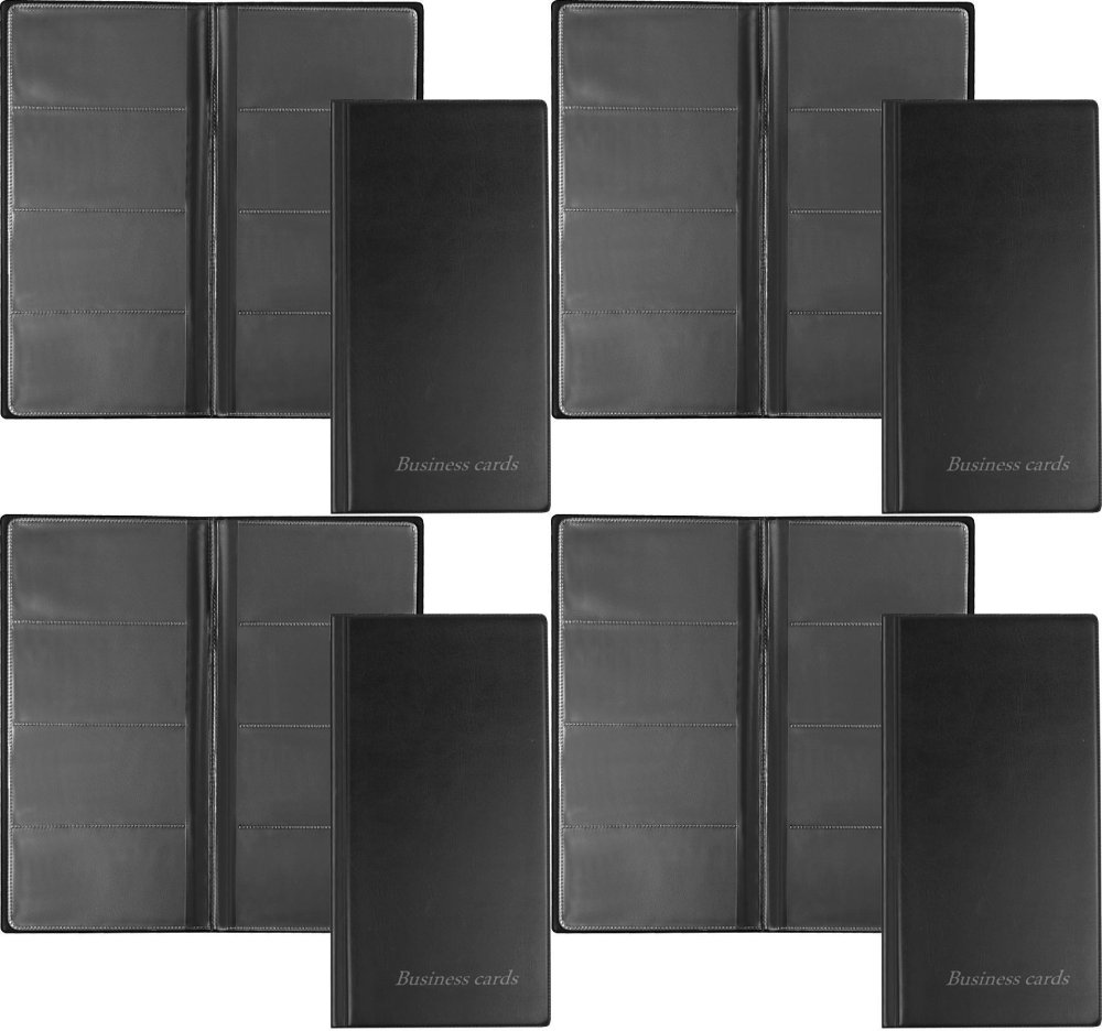 4x Wizytownik Biurfol, na 96 wizytówek, czarny