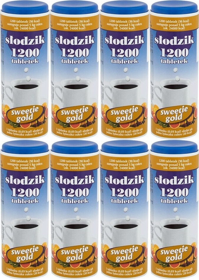 8x Słodzik Sweetie Gold, w tabletkach, 1200 sztuk