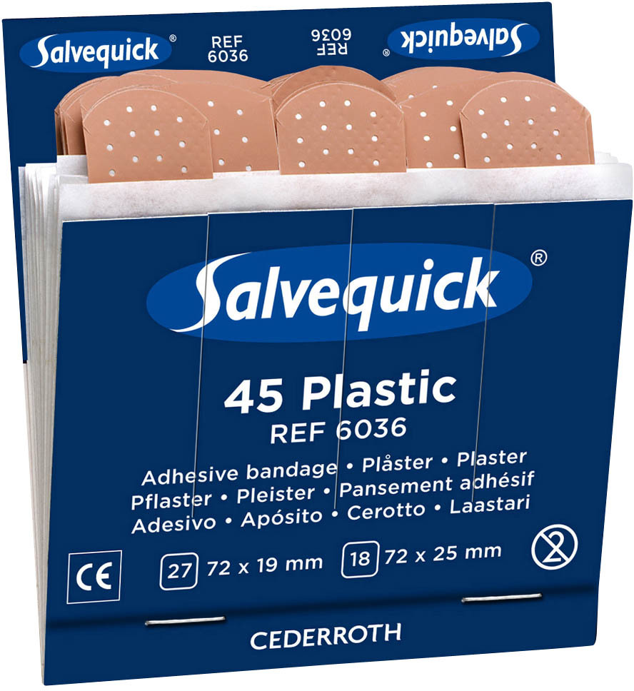 Plastry plastikowe Cederroth Salvequick (REF-6036), 45 sztuk