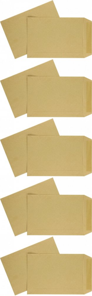 5x Koperta standardowa NC, C5, samoklejąca SK, 50 sztuk, brązowy