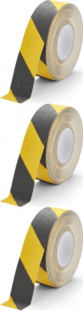 3x Taśma antypoślizgowa Durable Duraline Grip, 50mmx15m, żółto-czarny