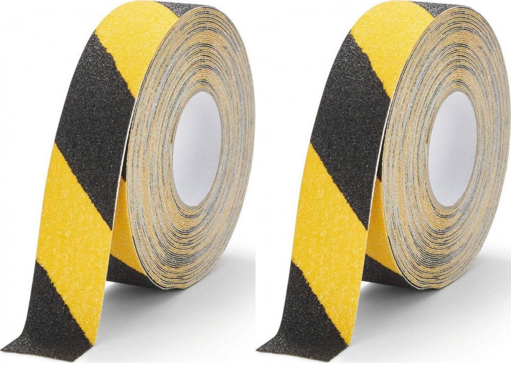 2x Taśma antypoślizgowa Durable Duraline Grip+, 50mmx15m, żółto-czarny