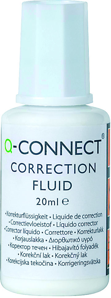 Korektor w płynie Q-connect, z pędzelkiem, 20ml