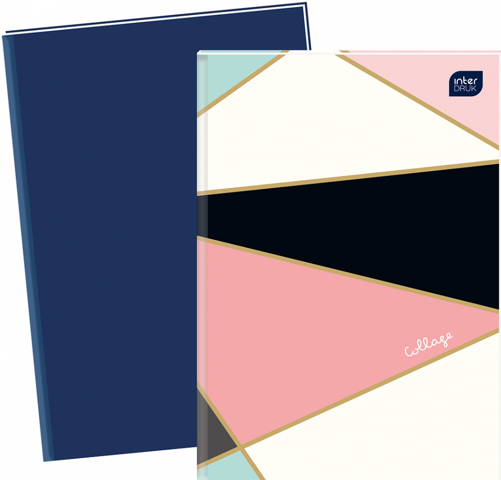 2x Brulion w kratkę Interdruk, B5, półtwarda oprawa, 160 kartek, mix wzorów