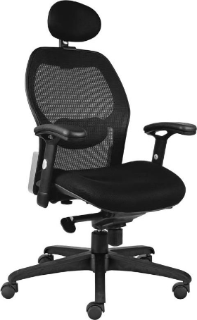 Fotel gabinetowy Nowy Styl Amos W-42C, czarny