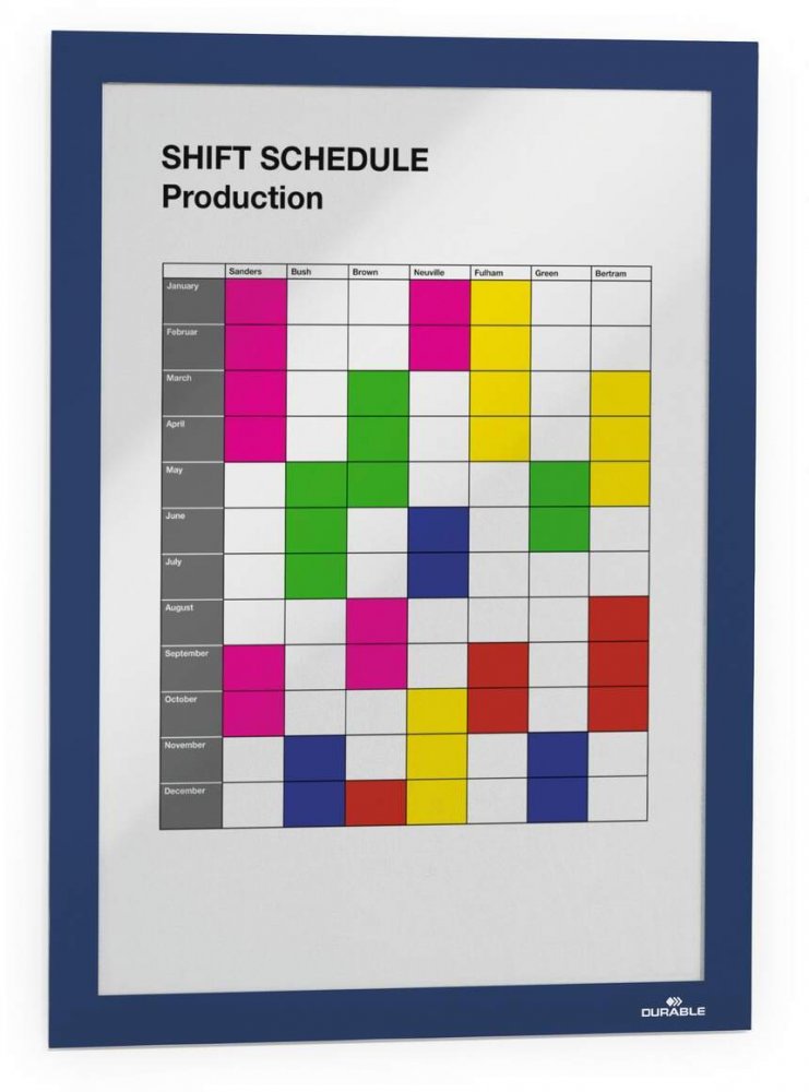 Ramka magnetyczna Durable Duraframe, samoprzylepna, A4, 1 sztuka, granatowy