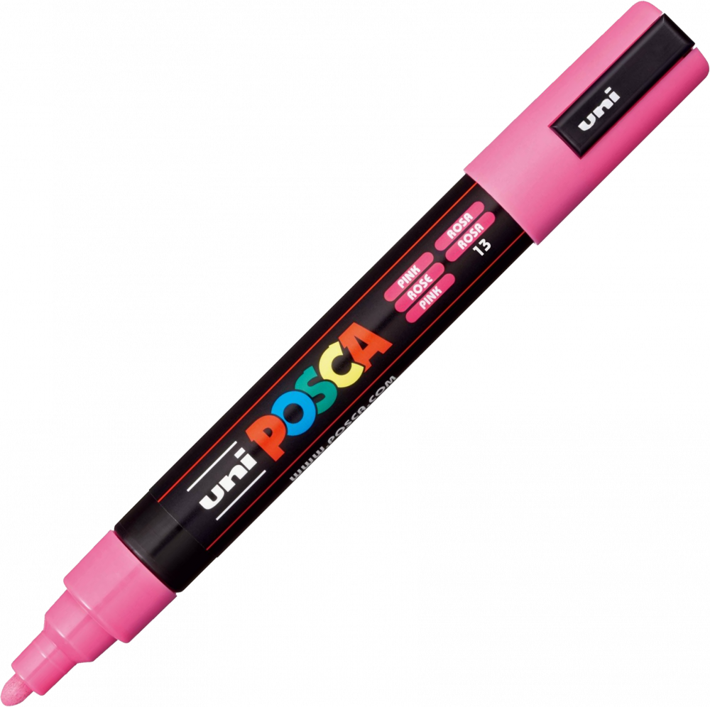 Marker Posca PC-5M, z farbą plakatową, okrągła, różowy